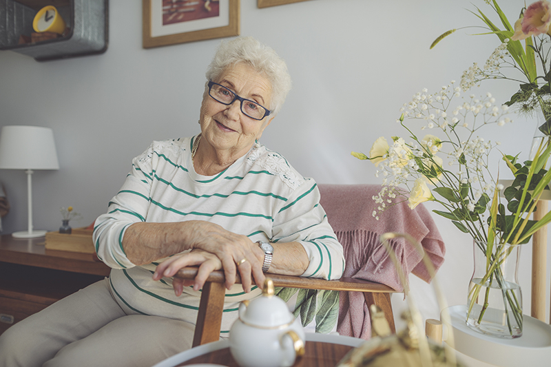 Senior woman at home